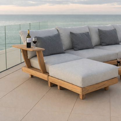 Alexander Rose Sorrento Teak Wood Entertainer Garden Furniture Set