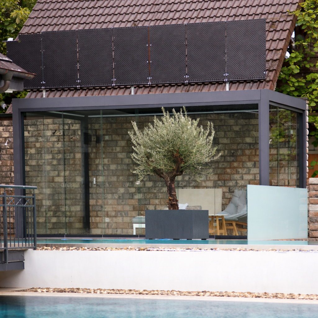deponti pinela aluminium motorised pergola product exterior view