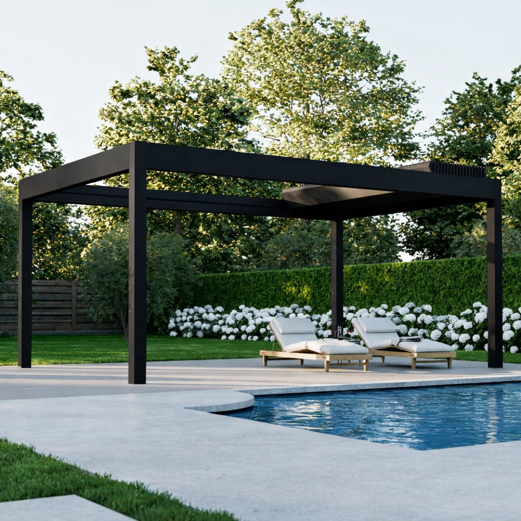 deponti pinela deluxe plus aluminium motorised pergola product exterior view — view 18