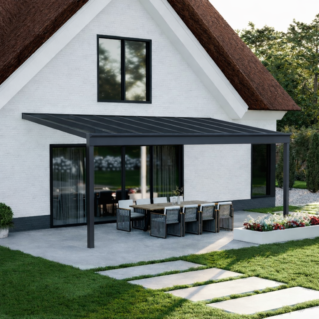 deponti pigato plus aluminium veranda product exterior view — view 8