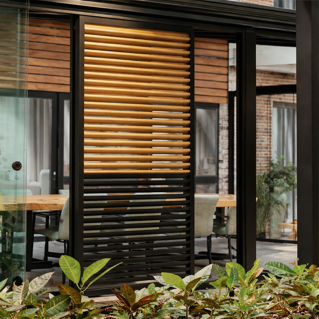 fiano louvred sliding door panel product exterior view