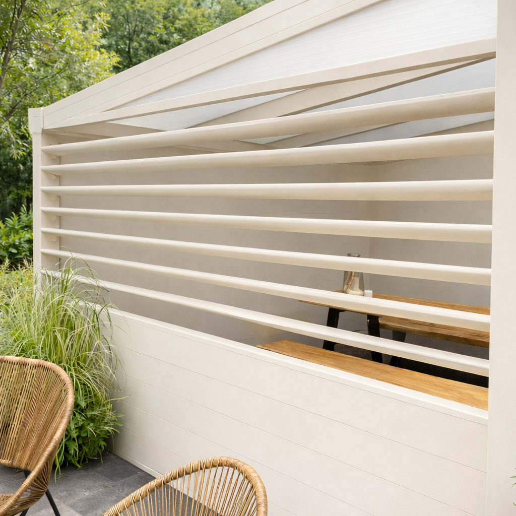 Rotatable Louvred Side Panels