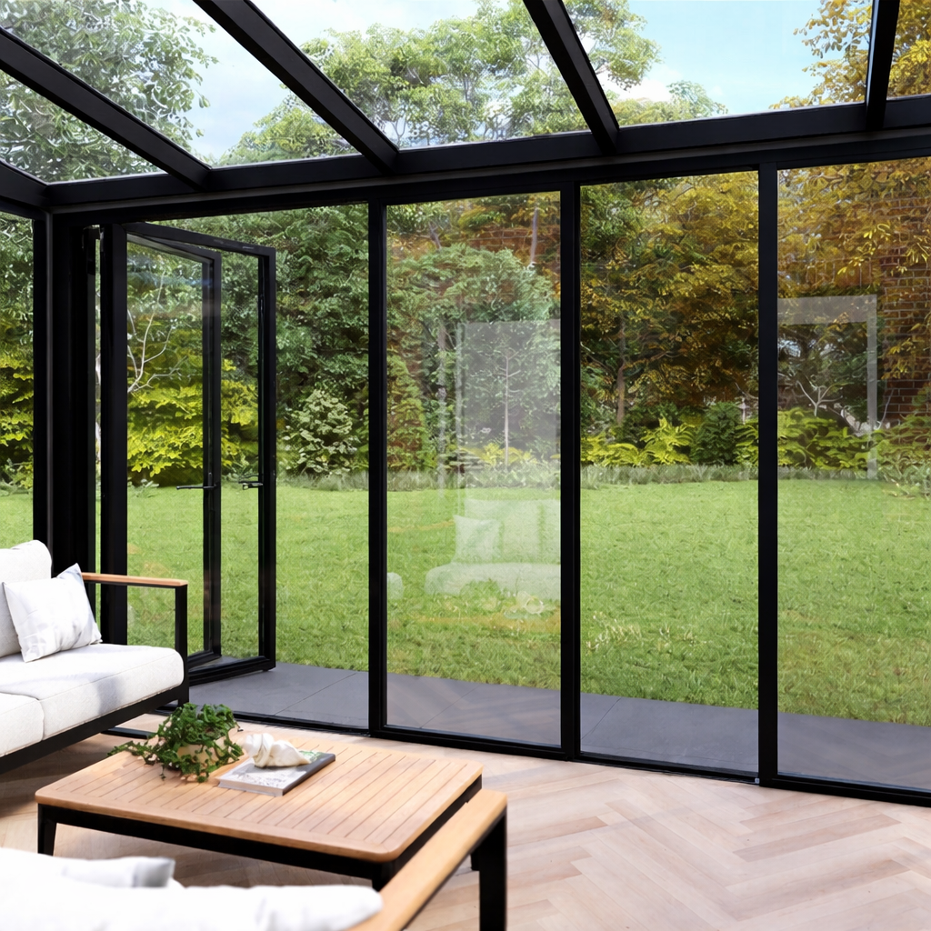 Viewline Slide and Turn Glass Door System product exterior view