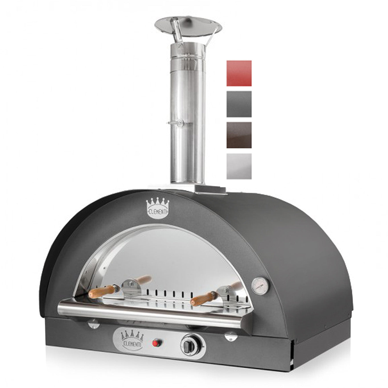 clementi original pulcinella wood gas fired pizza oven product exterior view — view 12