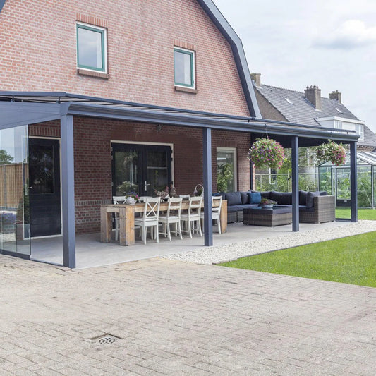 deponti pigato plus aluminium veranda product exterior view