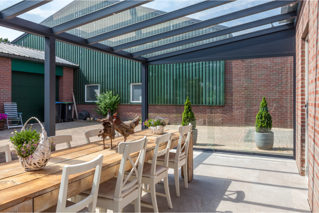 deponti pigato aluminium veranda product exterior view — view 7