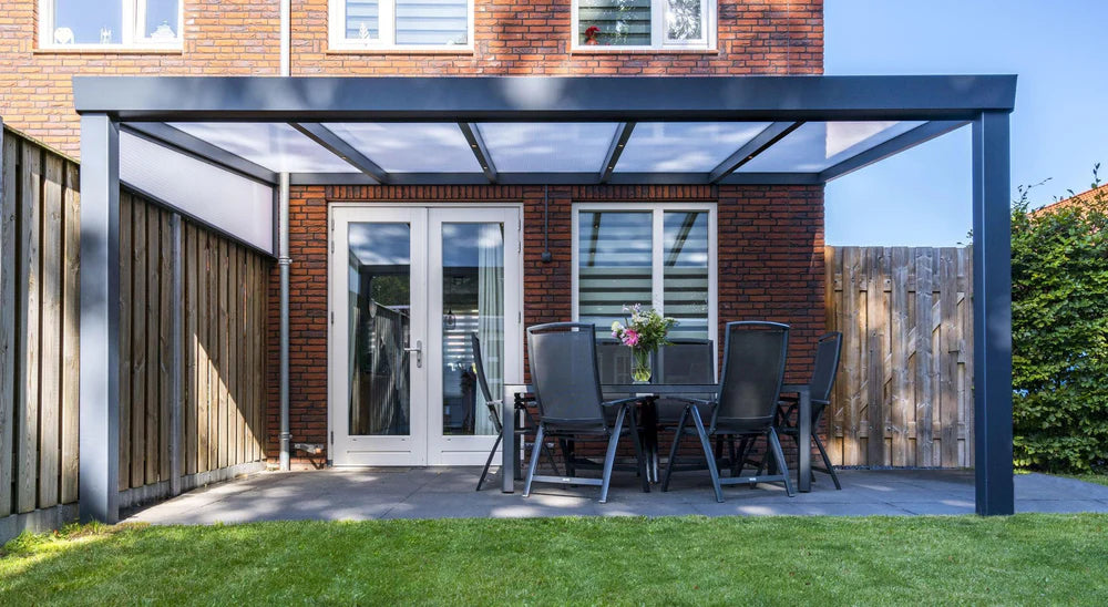 deponti giallo plus aluminium veranda product exterior view