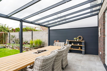 deponti pigato plus aluminium veranda product exterior view — view 2