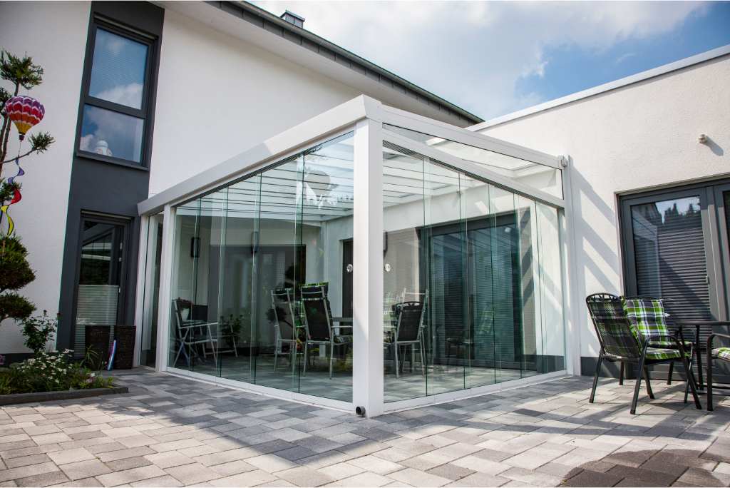 deponti giallo aluminium veranda product exterior view — view 12