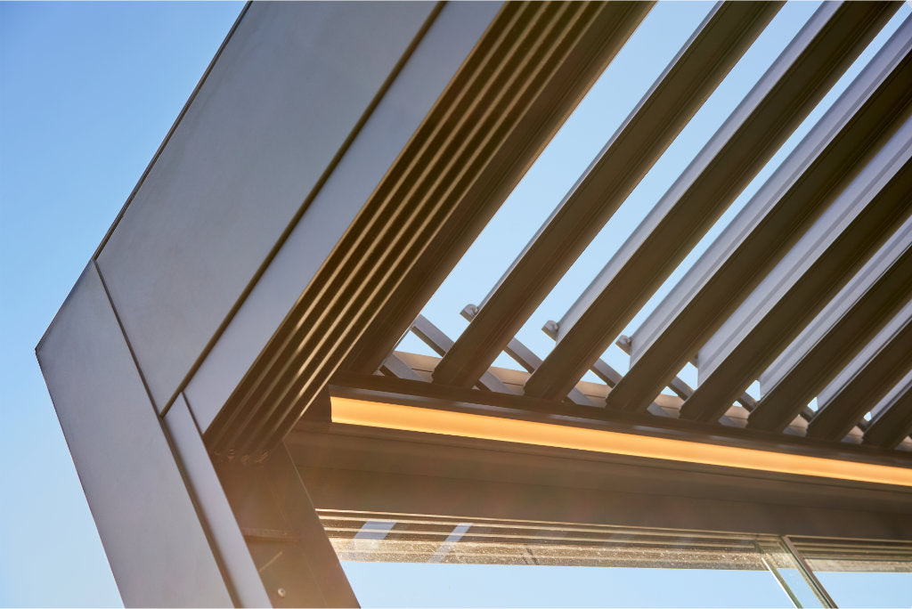 deponti pinela deluxe aluminium motorised pergola product exterior view — view 3