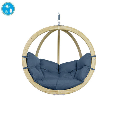 globo single hanging egg chair set product exterior view — view 14