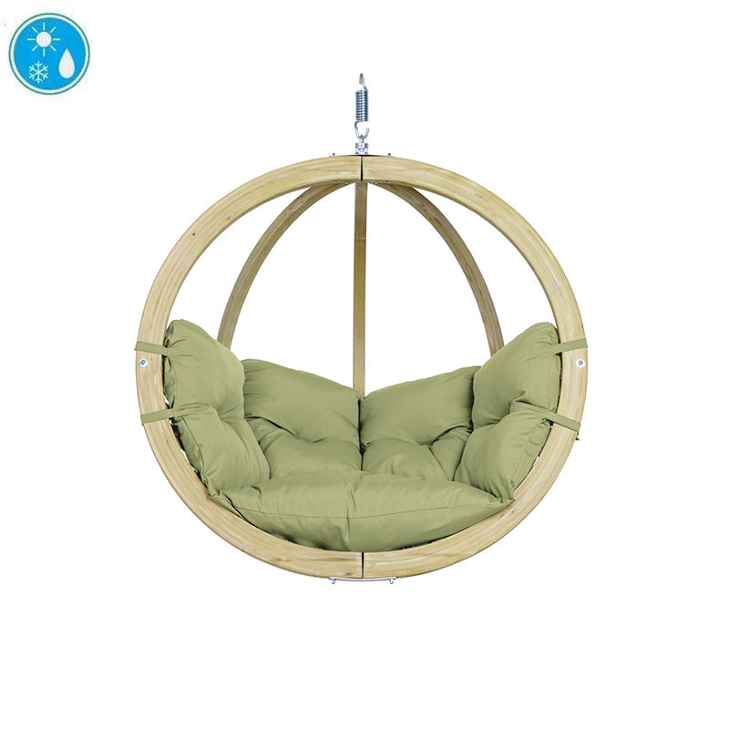 Globo Single Oliva Hanging Egg Chair product exterior view
