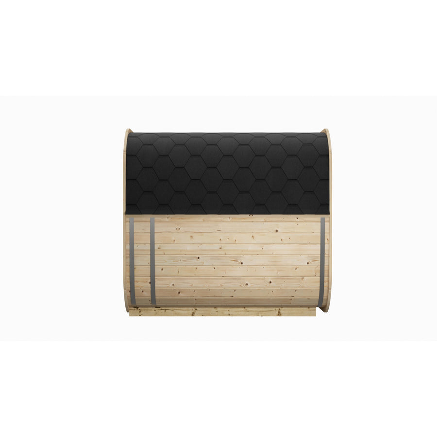 Cube Sauna Icon 200 S — Spruce Sauna for Group Use, 2m — spruce — side view 2