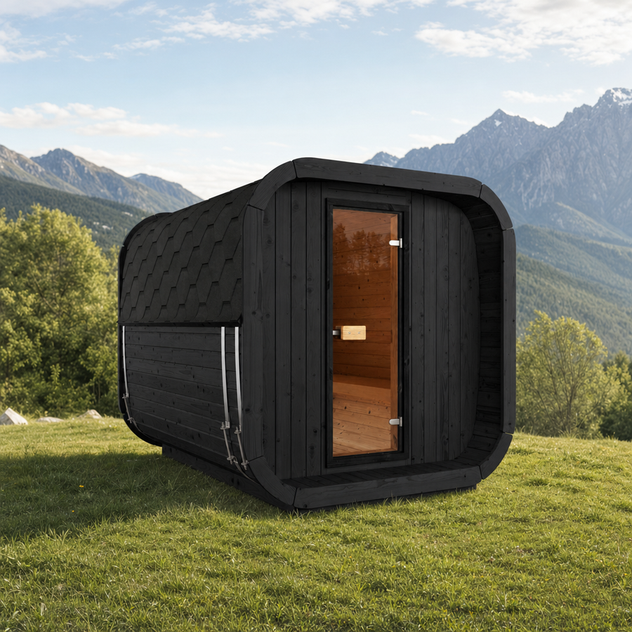 Cube Sauna Icon 250 S — Longest Standard Spruce Cube Sauna, 2.5m — painted option — lifestyle