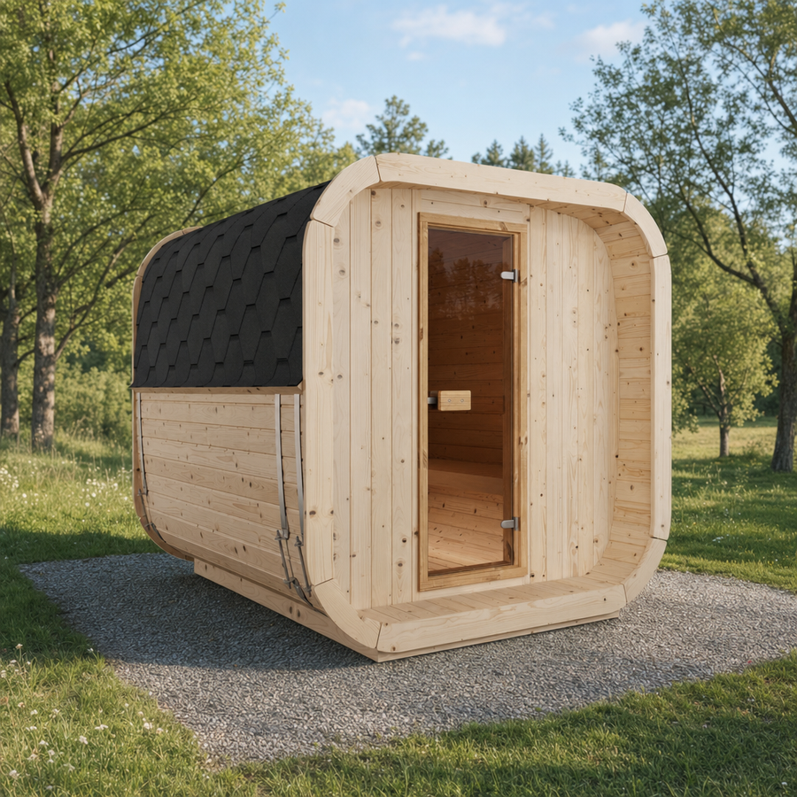 Cube Sauna Icon 250 S — Longest Standard Spruce Cube Sauna, 2.5m — spruce — lifestyle