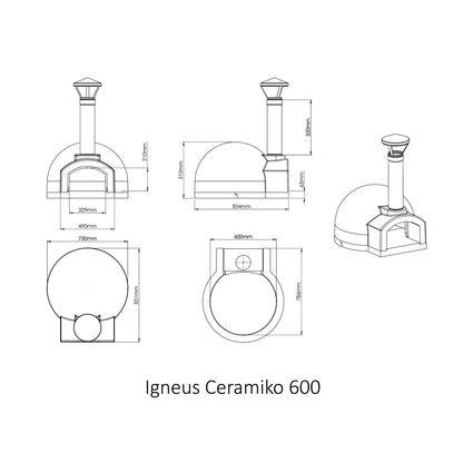 Igneus Ceramiko 600 Wood Fired Pizza Oven