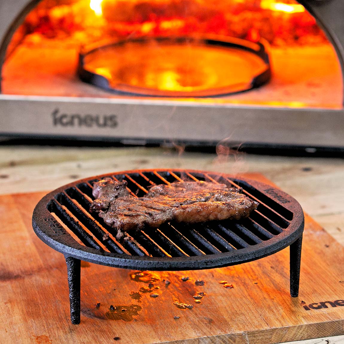 igneus cast iron tuscan grill product exterior view — view 3
