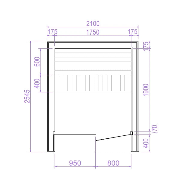 dune 250 deluxe 2 4 person outdoor prebuilt cube sauna product exterior view — view 7