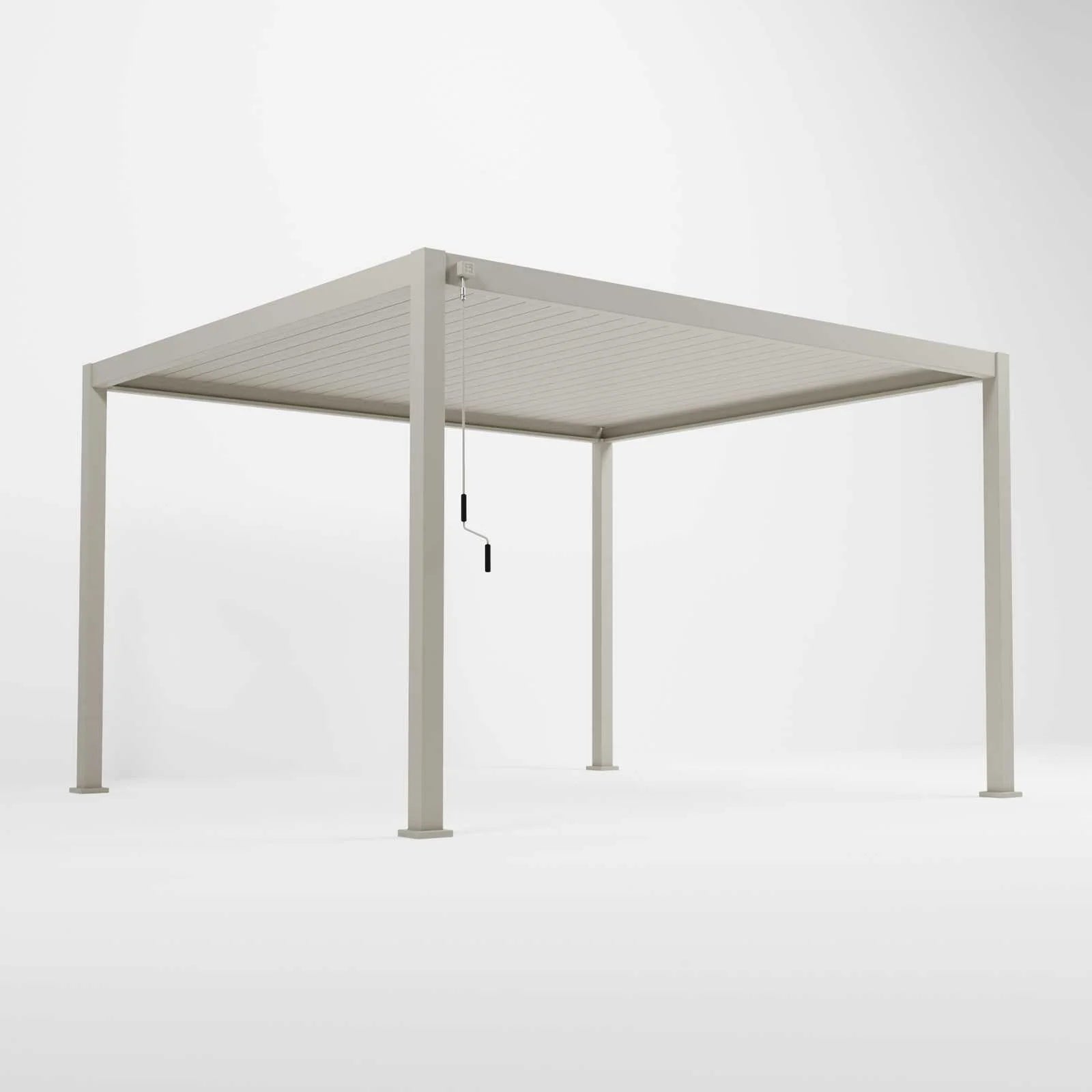 nova titan aluminium pergola 4m x 3m rectangular pebble product exterior view