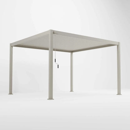 nova titan aluminium pergola 4m x 3m rectangular pebble product exterior view