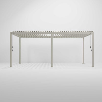 Nova Titan Aluminium Pergola - 4m x 3.6m Rectangular - Pebble