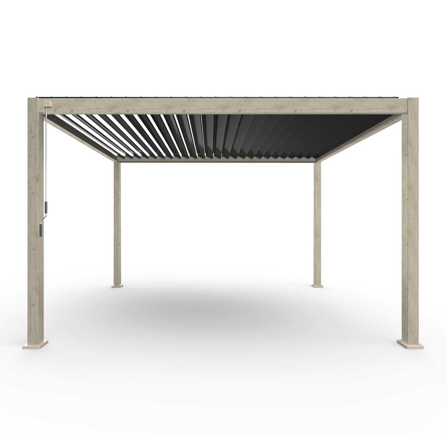 Nova Titan Aluminium Pergola - 3m x 3m Square - Wood Look