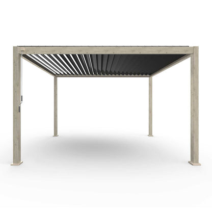 Nova Titan Aluminium Pergola - 3m x 3m Square - Wood Look