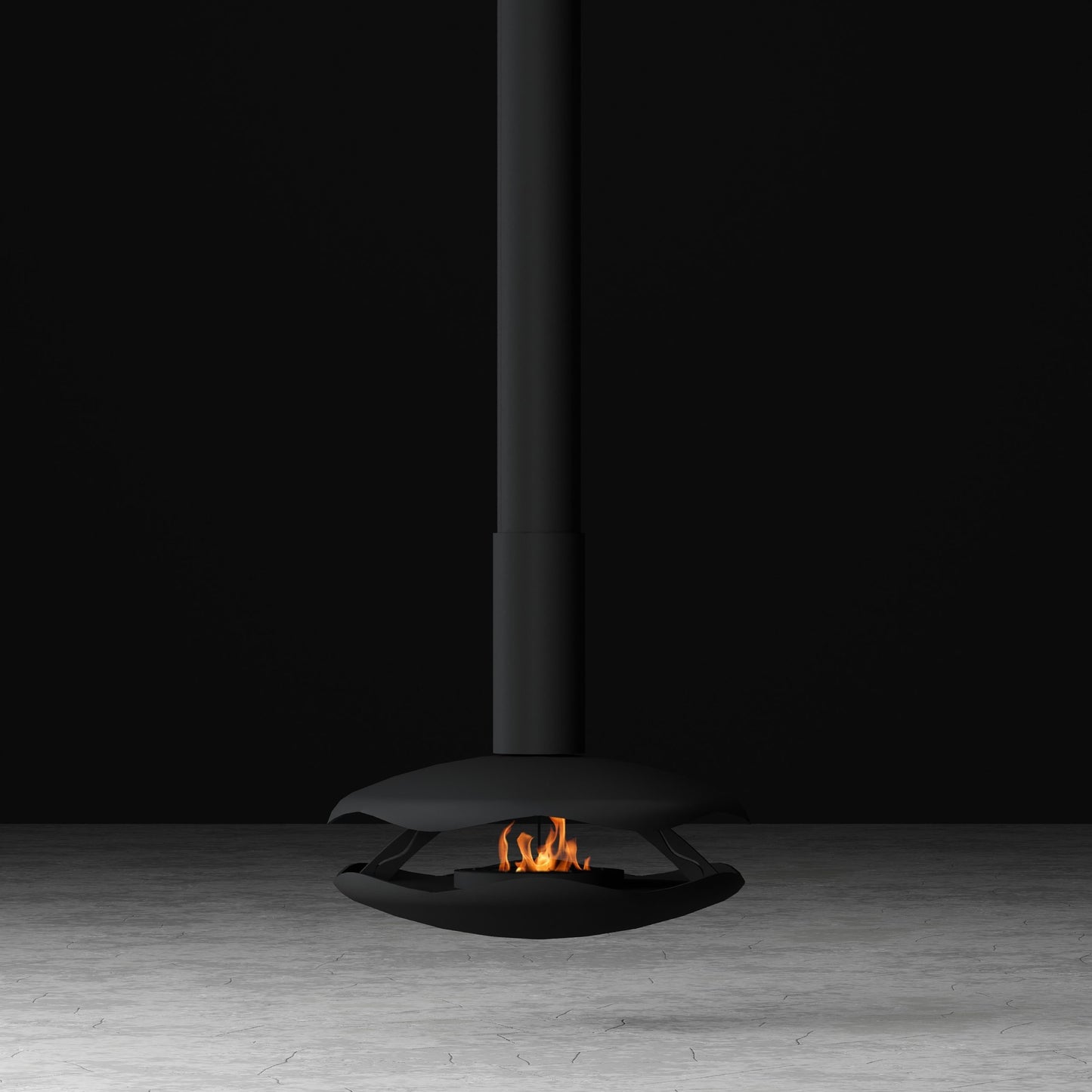 glammfire perola suspended fire product exterior view — view 4