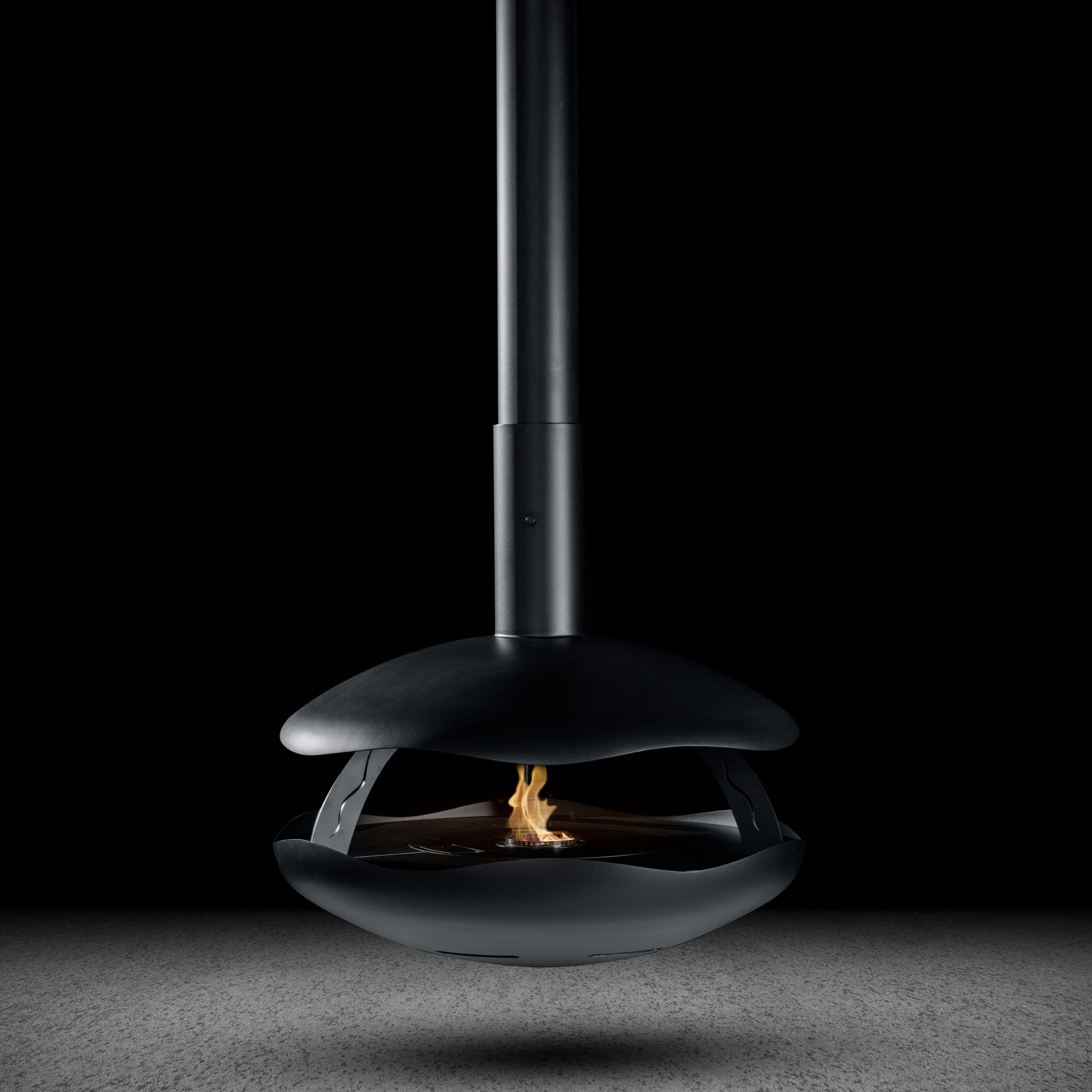 glammfire perola plus suspended fire product exterior view — view 4