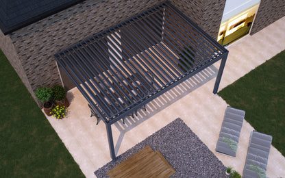 deponti pinela aluminium motorised pergola product render — view 2
