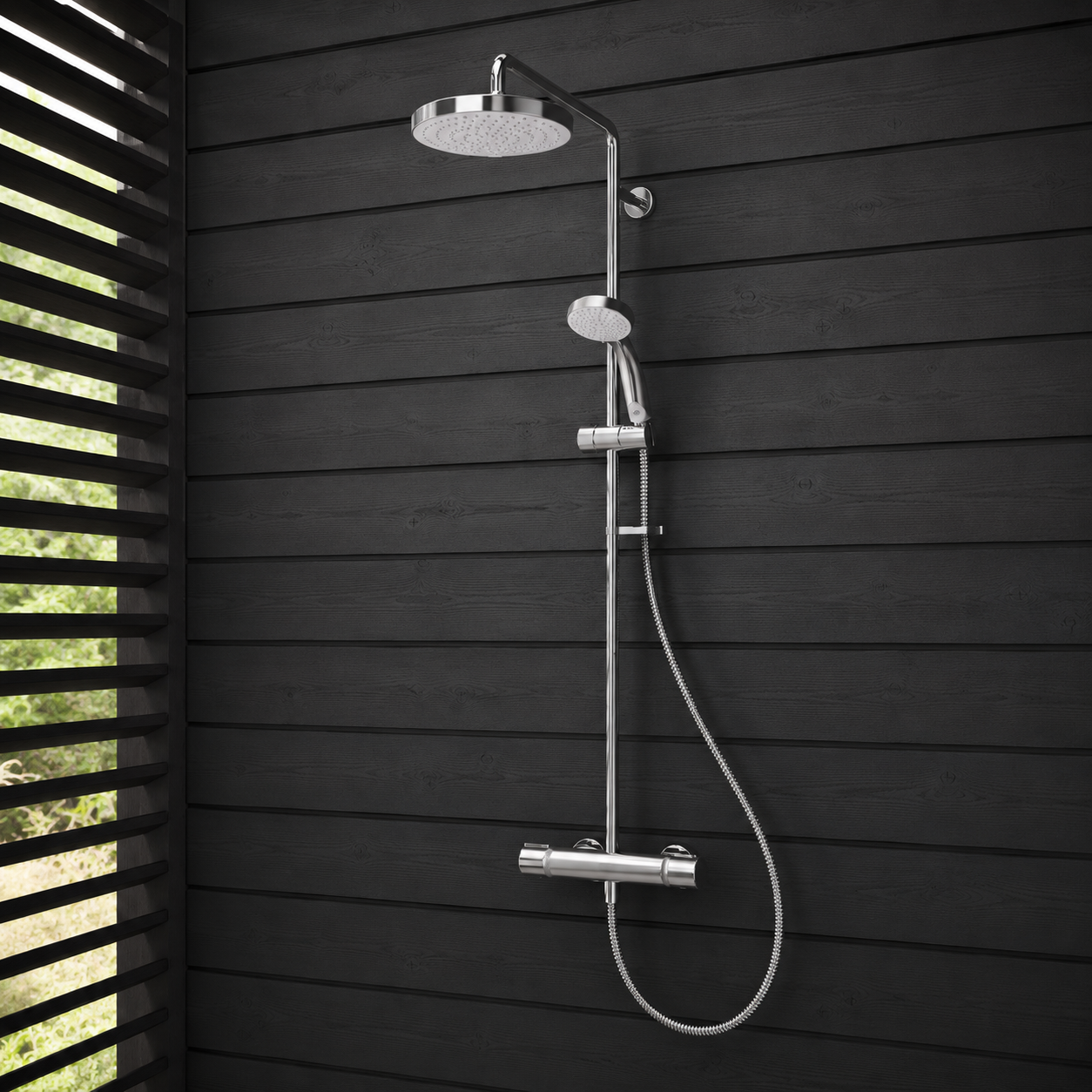 Mira Apt ERD Rear-Fed Exposed Chrome Thermostatic Diverter Shower