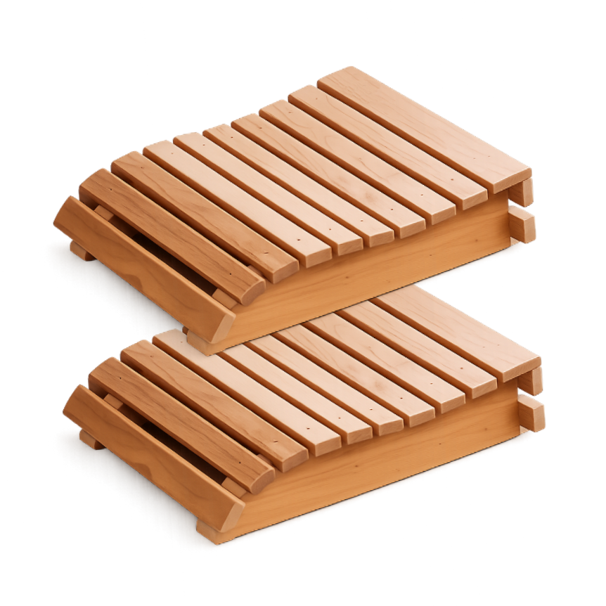Pair of Alder Sauna Headrests