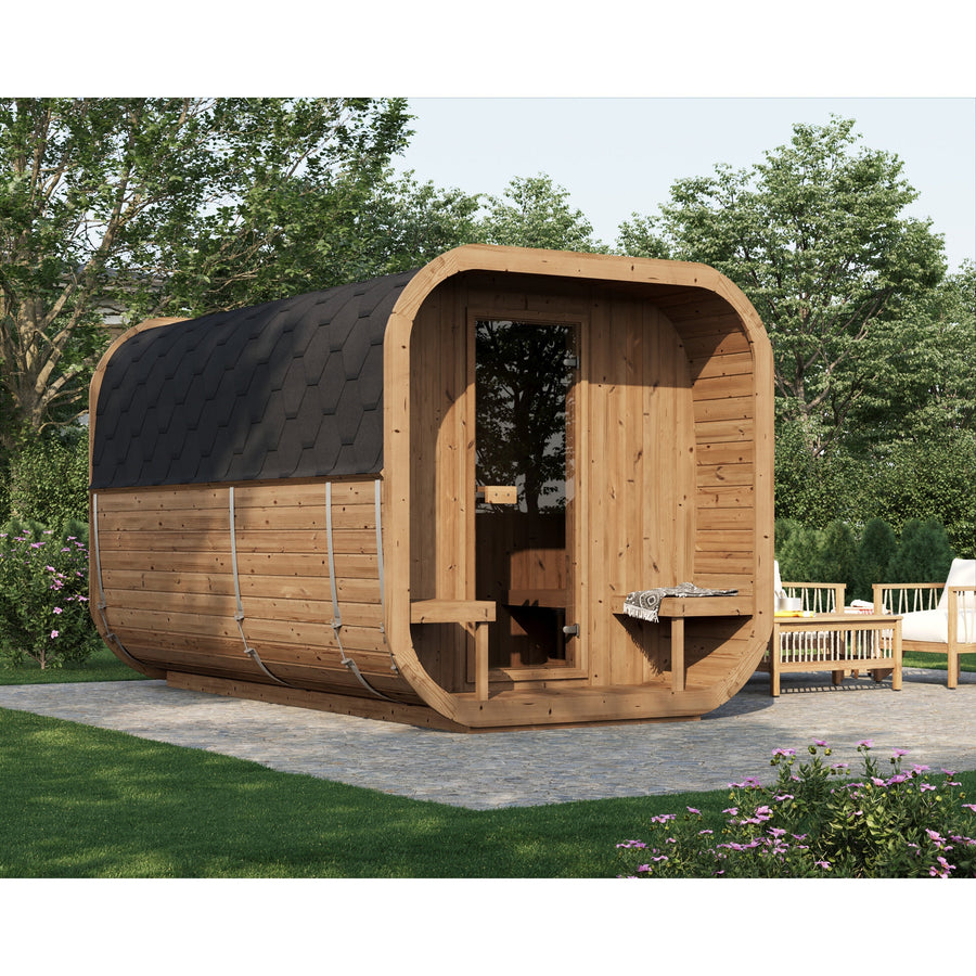 Cube Sauna Icon 385 XL — Largest Spruce Cube Sauna, 3.85m — lifestyle photo 3