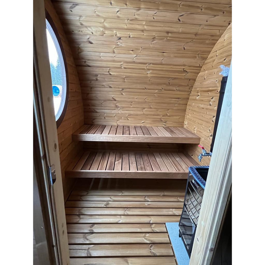 Oval Sauna Frodo 195 — Compact Thermowood Sauna for Tighter Gardens — real life photo 3