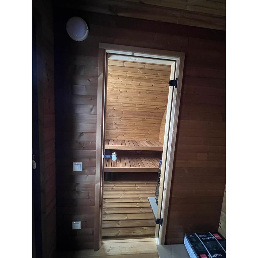 Oval Sauna Frodo 195 — Compact Thermowood Sauna for Tighter Gardens — real life photo 5