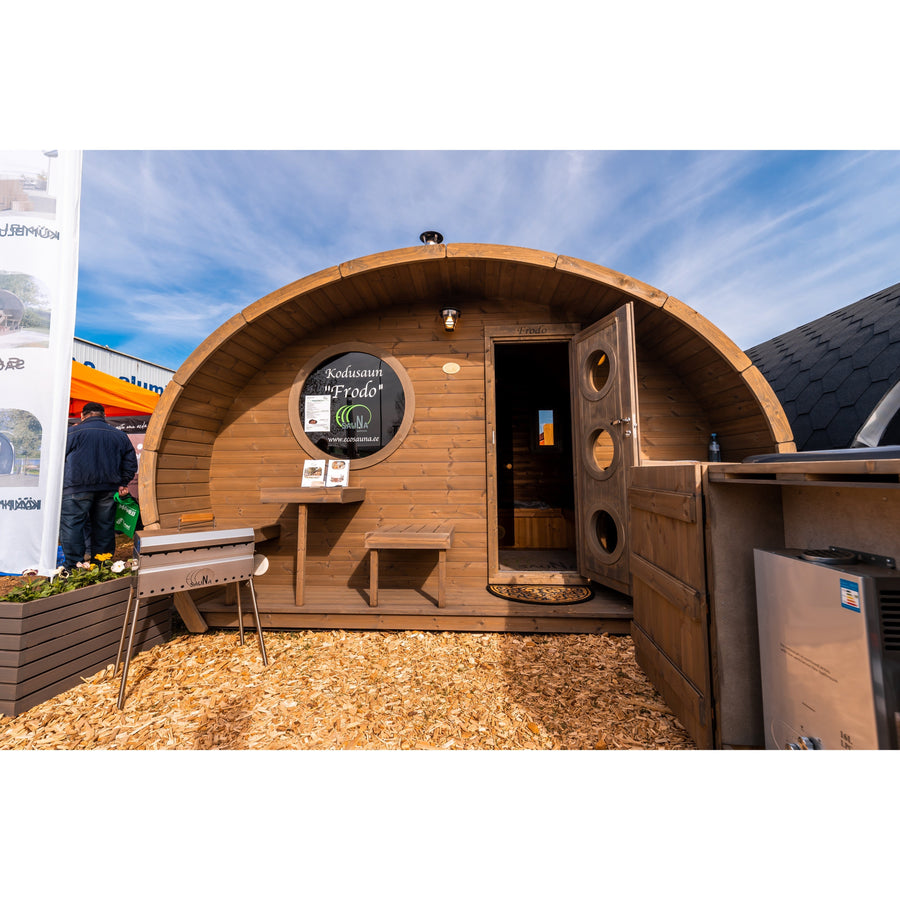 Oval Sauna Frodo 300 — Deeper Thermowood Sauna for Group Sessions — real life photo 4