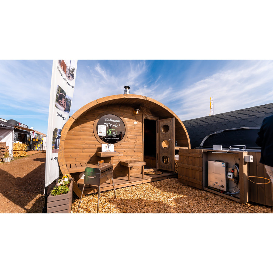 Oval Sauna Frodo 300 — Deeper Thermowood Sauna for Group Sessions — real life photo 5