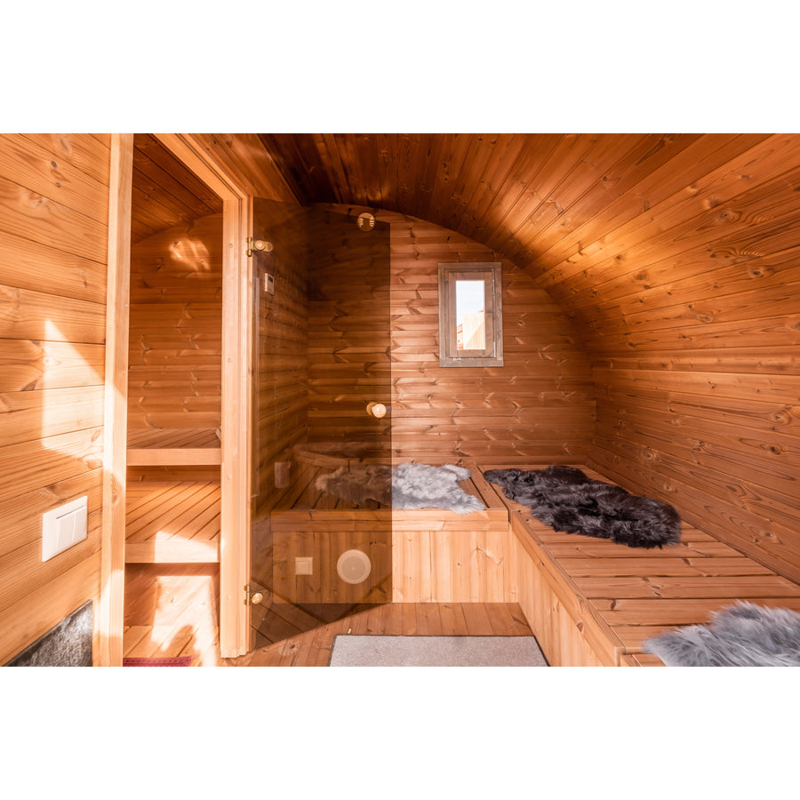 Oval Sauna Frodo 300 — Deeper Thermowood Sauna for Group Sessions — real life photo 6