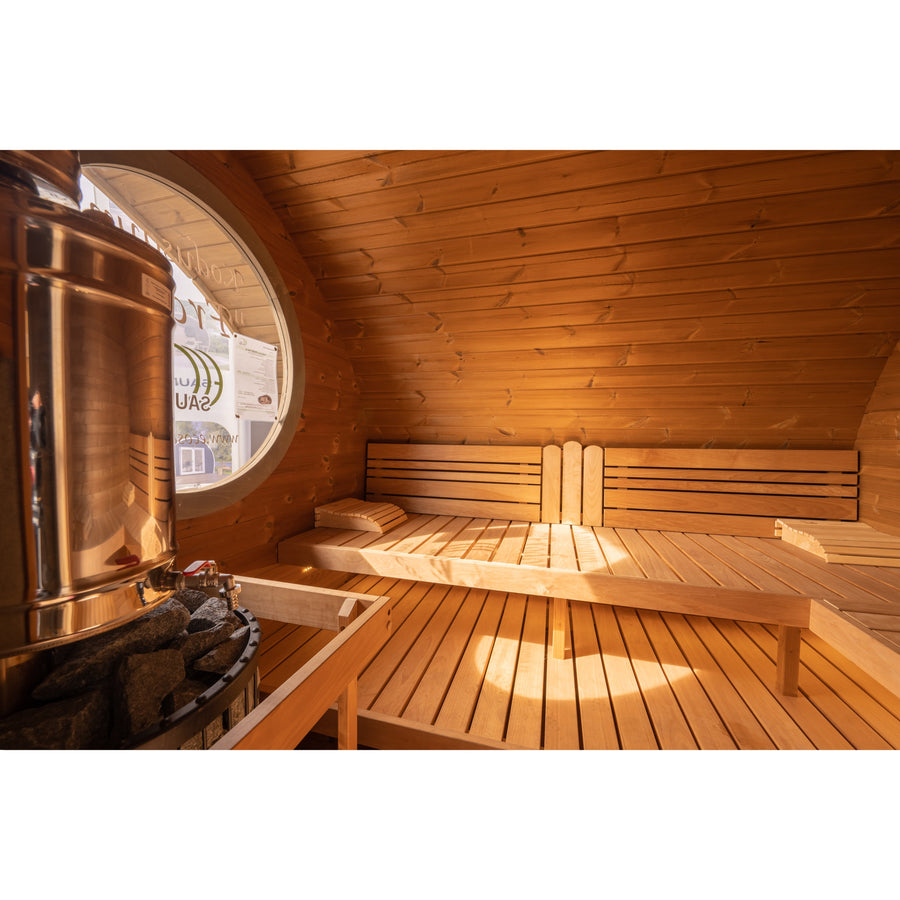 Oval Sauna Frodo 300 — Deeper Thermowood Sauna for Group Sessions — real life photo 7