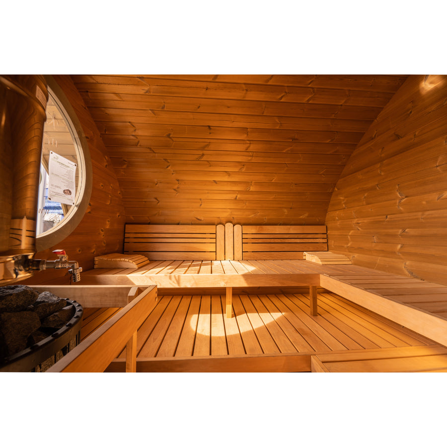 Oval Sauna Frodo 300 — Deeper Thermowood Sauna for Group Sessions — real life photo 8