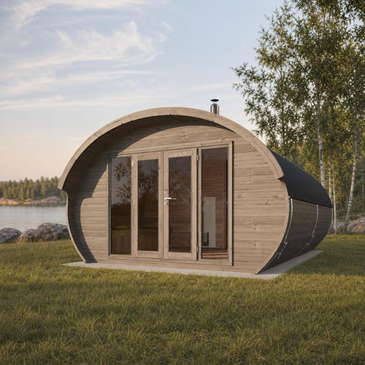 Oval Sauna Frodo 500 — 3 Room Thermowood Sauna, Deepest Frodo 4x5m — lifestyle photo 5