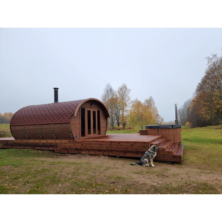 Oval Sauna Frodo 500 — 3 Room Thermowood Sauna, Deepest Frodo 4x5m — real life photo 3