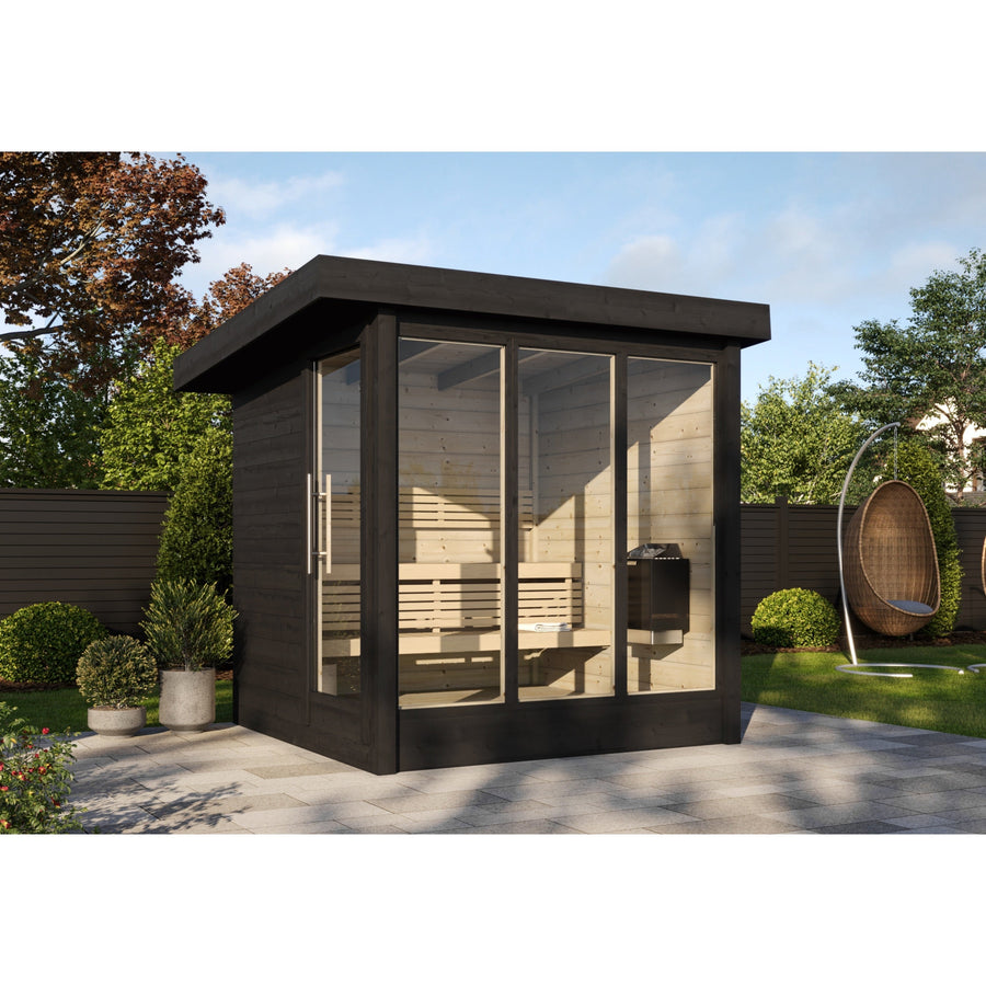 Multiroom Log Sauna Anita — 3-4 Person Spruce Sauna with Changing Room — lifestyle photo 10