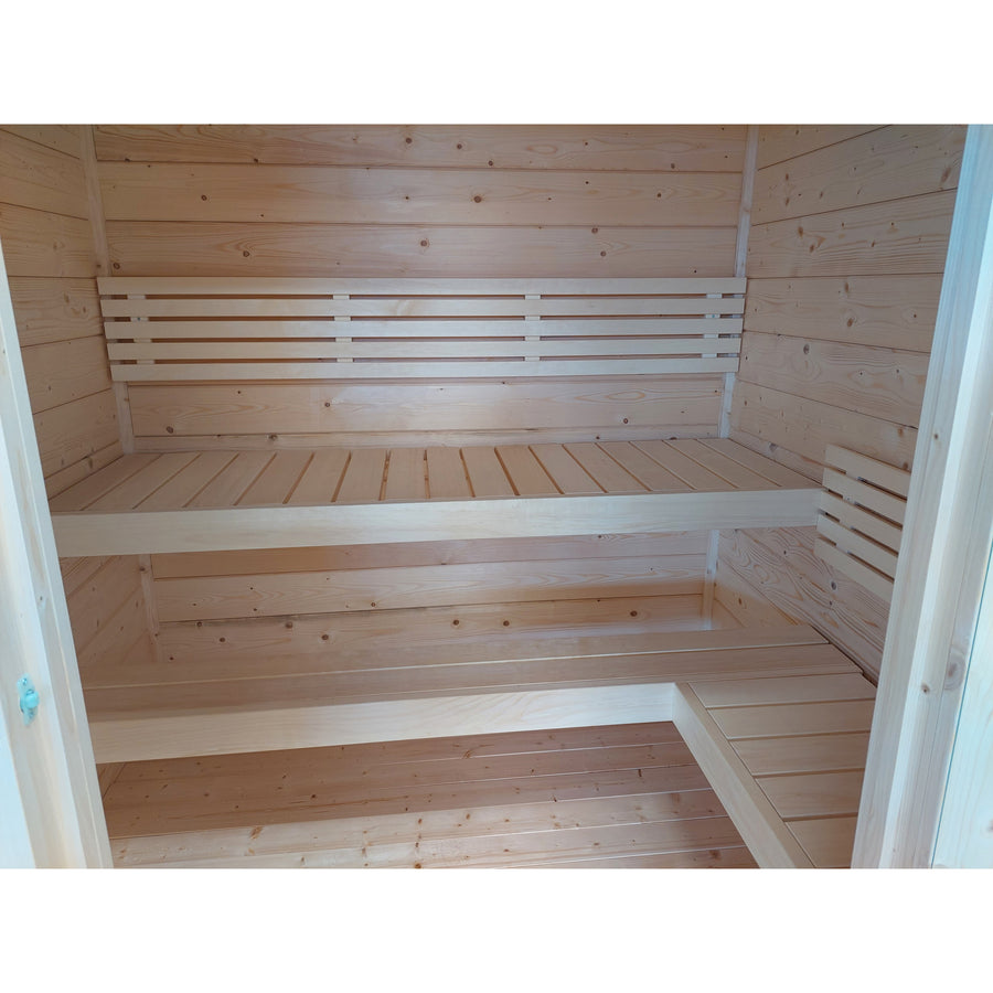 Patio Sauna Brico — 1-2 Person 42mm Spruce Log Sauna, 2.6m² — real life photo 1