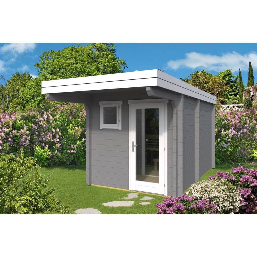 Sauna Eero — Flat Roof with Entrance Overhang — lifestyle photo 2