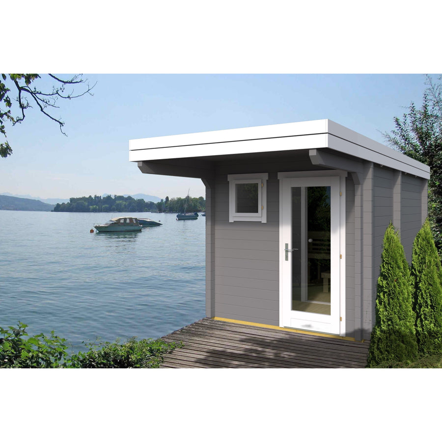 Sauna Eero — Flat Roof with Entrance Overhang — lifestyle photo 3