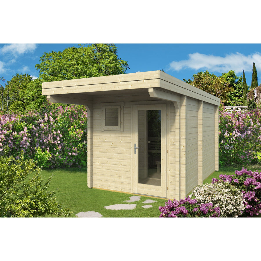 Sauna Eero — Flat Roof with Entrance Overhang — lifestyle photo 5