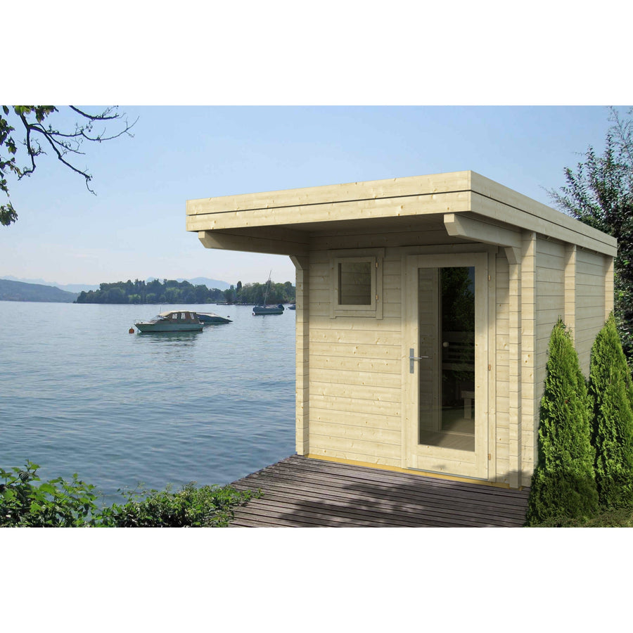 Sauna Eero — Flat Roof with Entrance Overhang — lifestyle photo 7