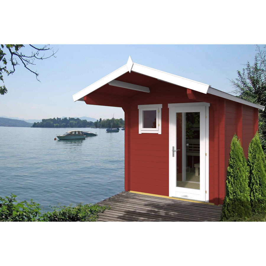 Sauna Eero — Pitched Roof with Entrance Overhang — lifestyle photo 3