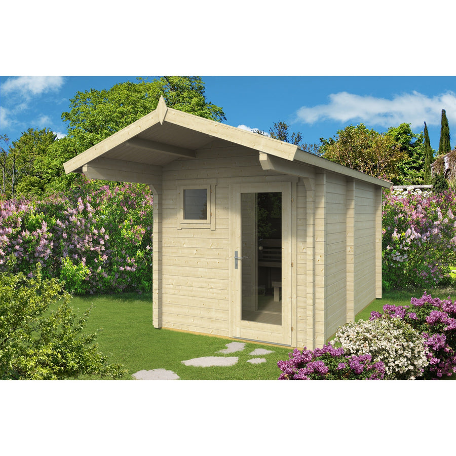 Sauna Eero — Pitched Roof with Entrance Overhang — lifestyle photo 4